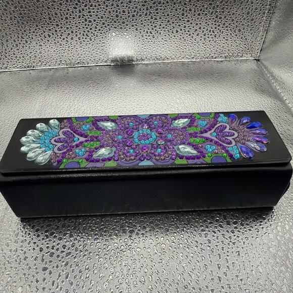 Unbranded Other - Handmade Glasses Storage Box Sunglasses Case Rhinestone